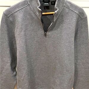 Men’s Hugo Boss Lg gray  1/4 zip Sweater